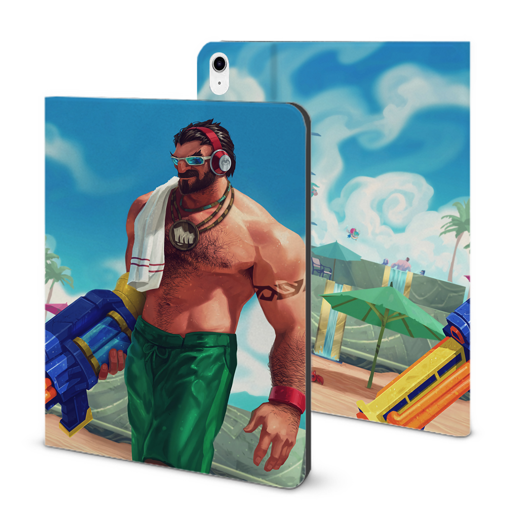 （画像用） リーグ・オブ・レジェンド League of Legends LOL IPad ケース ブック型 PUレザー TPU 耐衝撃 軽量 薄型 ペン収納なし 全面保護 IPad 各モデル対応